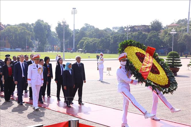 Tổng thống Singapore Halimah Yacob thăm chính thức Việt Nam - Ảnh 5.