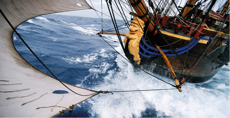Chiêm ngưỡng thuyền buồm bằng gỗ lớn nhất thế giới và hành trình 'Thám hiểm châu Á' - Ảnh 5.