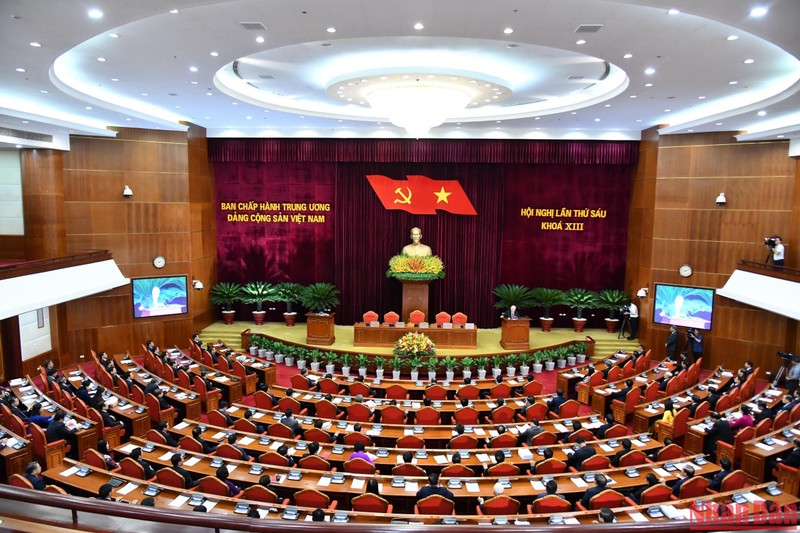 Bế mạc Hội nghị lần thứ sáu Ban chấp hành Trung ương Đảng khóa XIII - Ảnh 1.