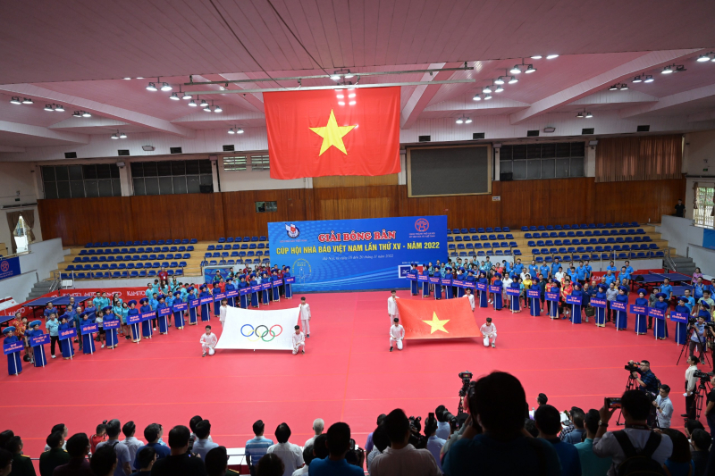  Hội Nhà báo Việt Nam Khai mạc Giải Bóng bàn lần thứ XV - Ảnh 1.