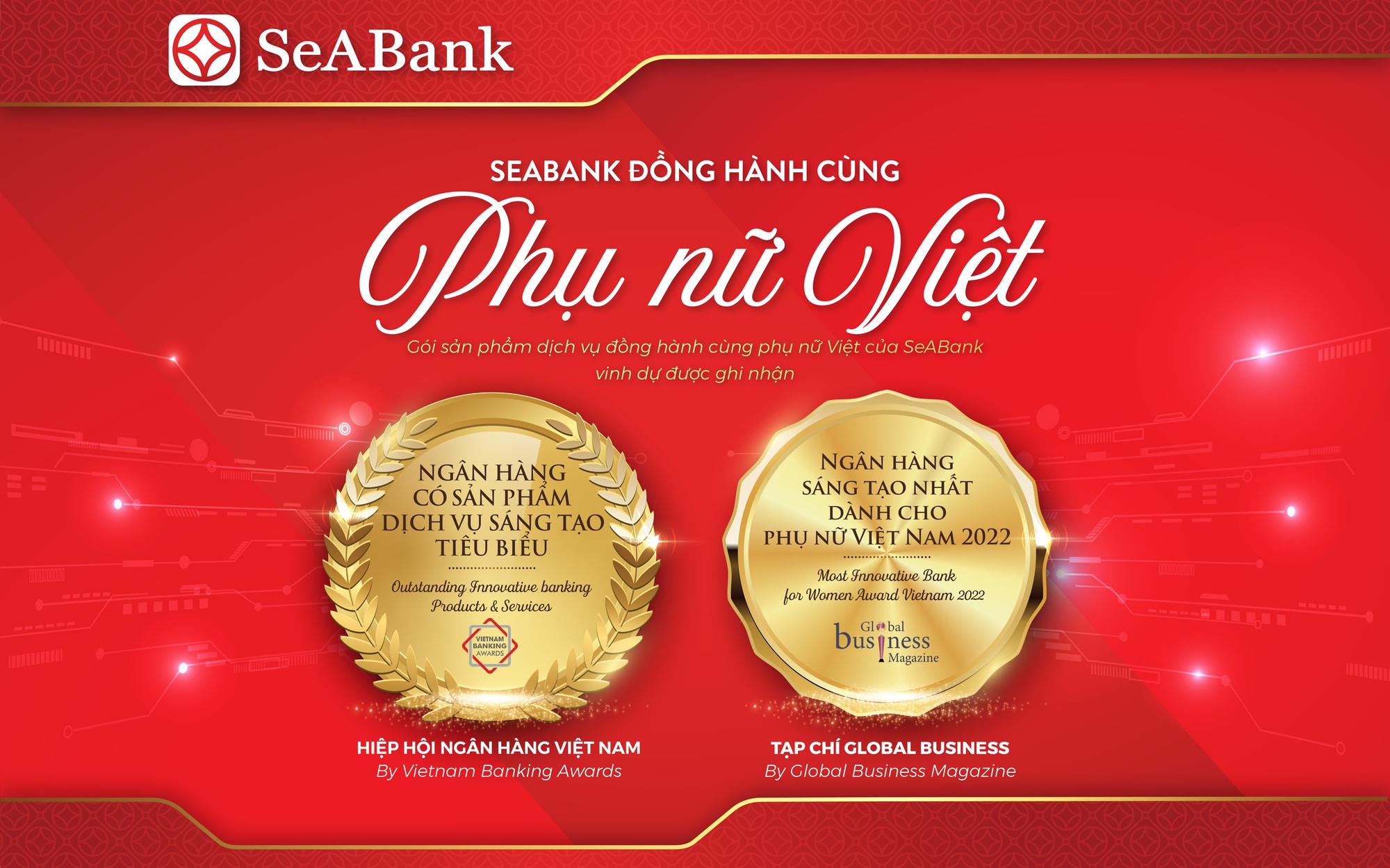 SeABank nhận giải thưởng Ngân hàng sáng tạo nhất dành cho phụ nữ Việt Nam 2022