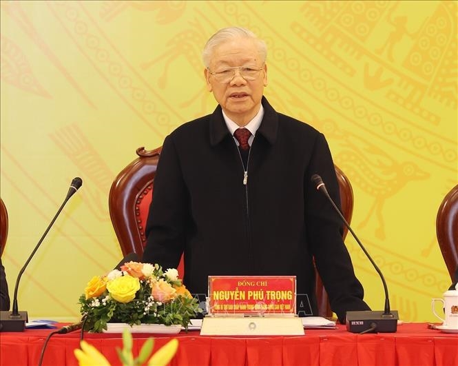 Tổng Bí thư Nguyễn Phú Trọng dự Hội nghị Đảng ủy Công an Trung ương - Ảnh 1.