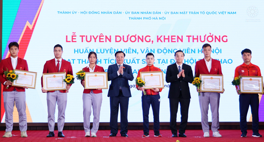 Hà Nội khen thưởng vận động viên, huấn luyện viên tiêu biểu đạt thành tích cao tại SEA Games 31 - Ảnh 2.