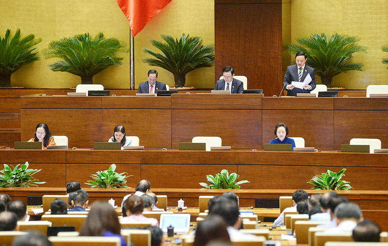 Sáng 14/6, Quốc hội thảo luận về dự án Luật Thực hiện dân chủ ở cơ sở - Ảnh 1.