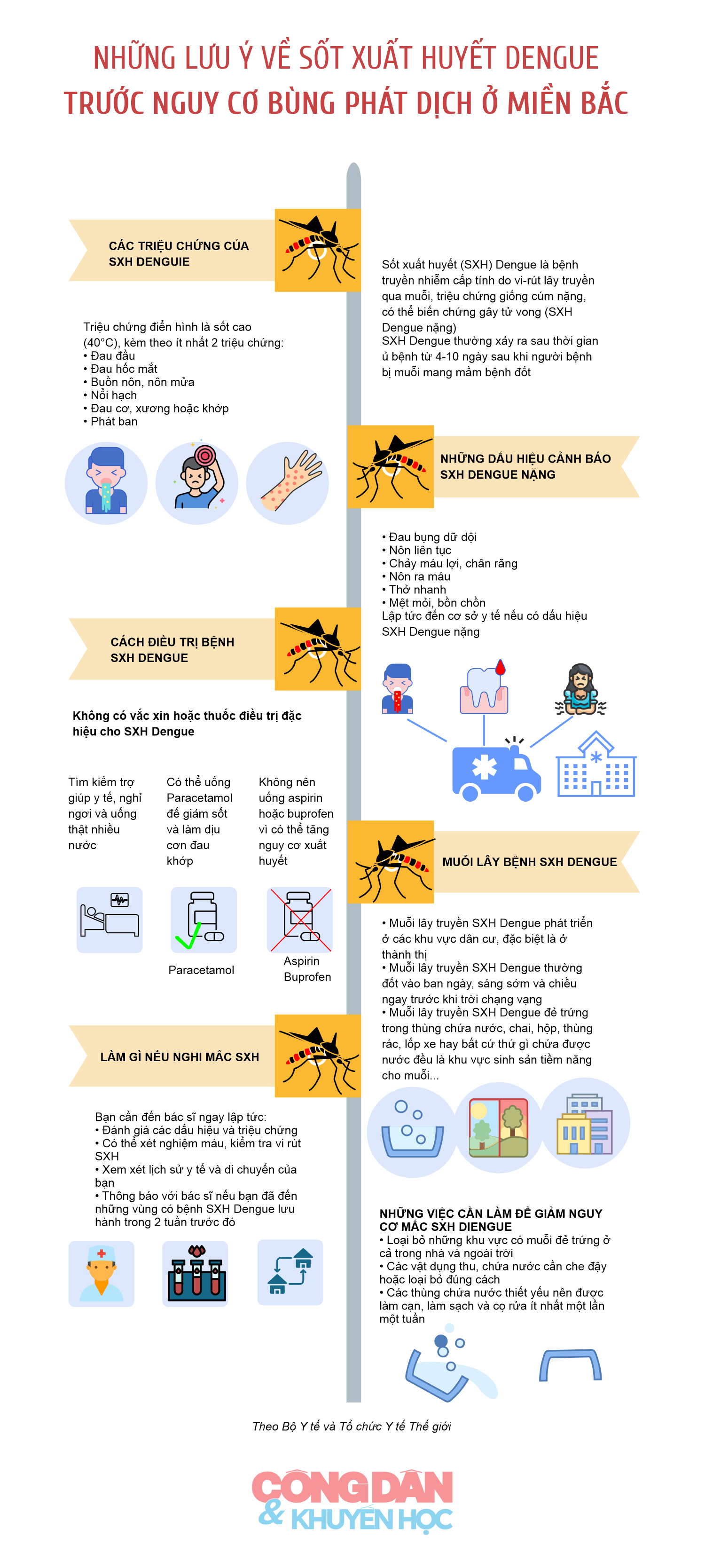 [Infographic] Sốt xuất huyết Dengue: những lưu ý trước nguy cơ bùng phát dịch ở miền Bắc  - Ảnh 1.