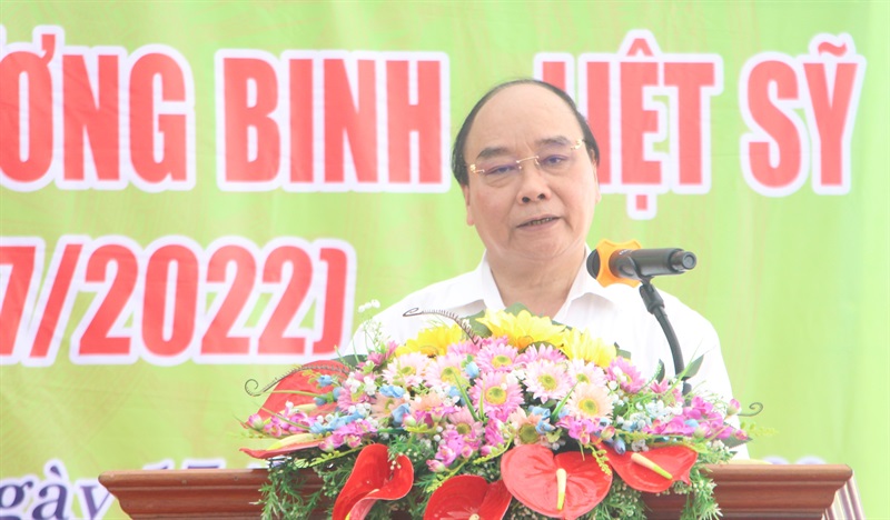 Chủ tịch nước Nguyễn Xuân Phúc dự Lễ kỷ niệm 75 năm Ngày Thương binh - Liệt sĩ tại Quế Sơn, Quảng Nam - Ảnh 1.