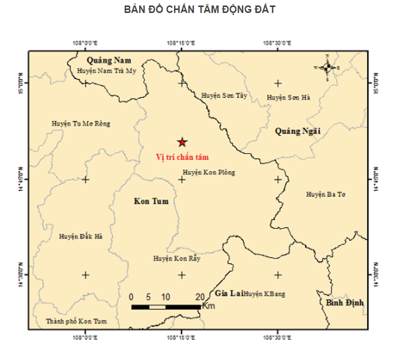 Động đất liên tiếp ở Kon Tum: Sáng 3/9 lại xảy ra động đất ở huyện Kon Plông - Ảnh 1.