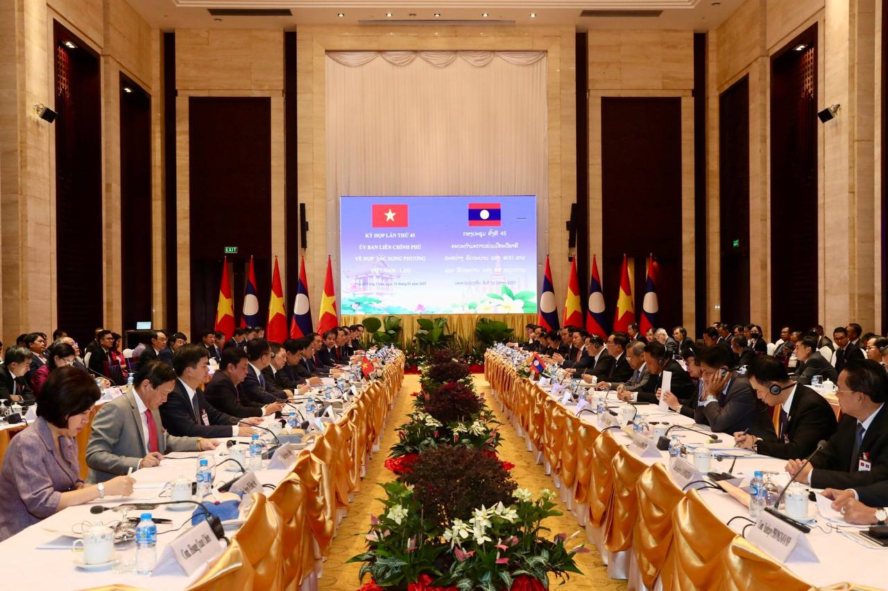 Kỳ họp lần thứ 45 Ủy ban liên Chính phủ về hợp tác song phương Việt Nam - Lào  - Ảnh 1.