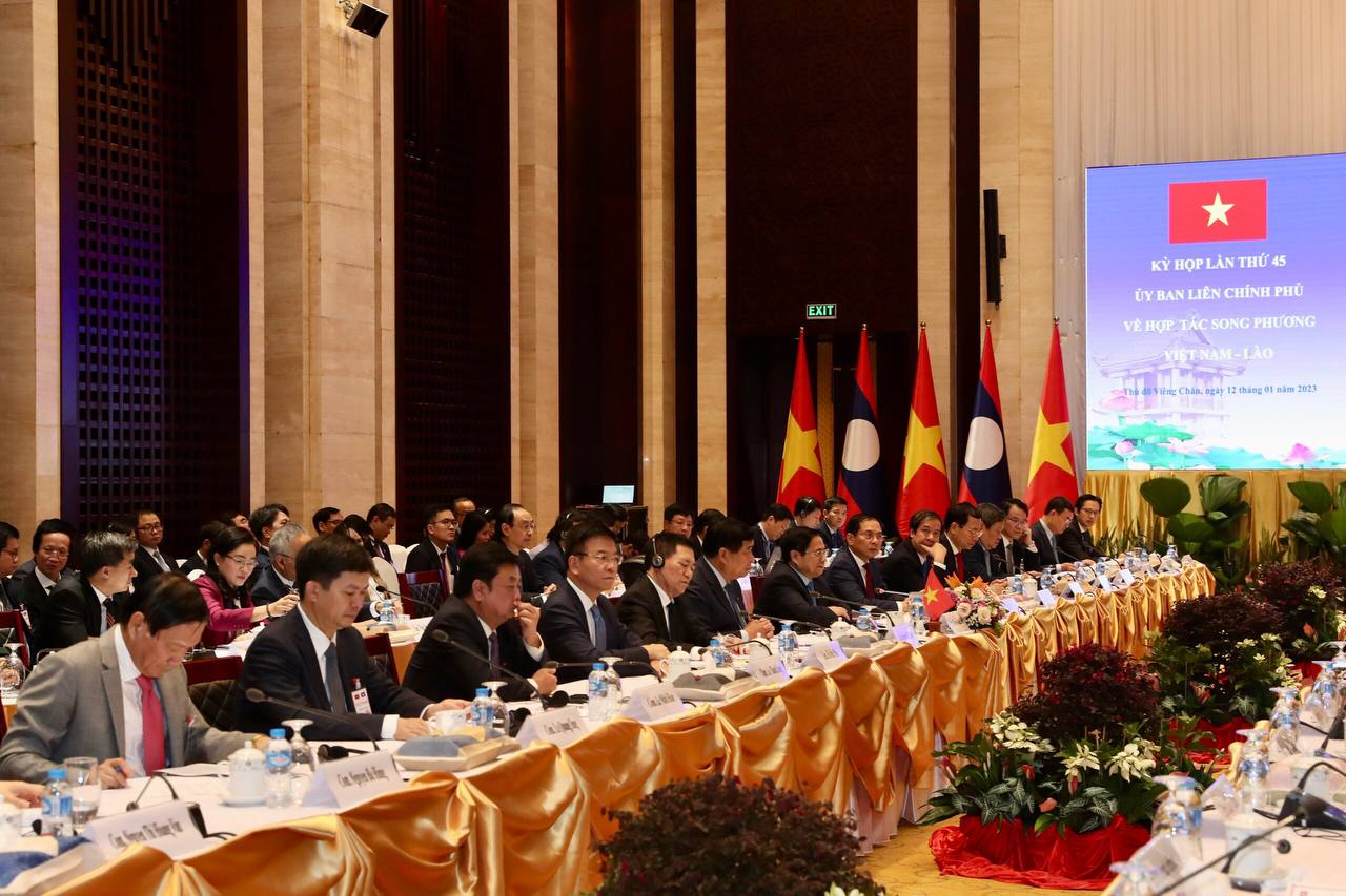 Kỳ họp lần thứ 45 Ủy ban liên Chính phủ về hợp tác song phương Việt Nam - Lào  - Ảnh 3.