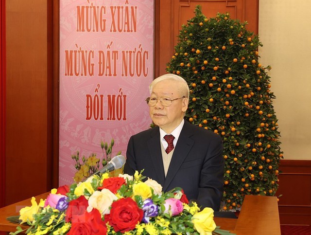 Toàn văn phát biểu của Tổng Bí thư Nguyễn Phú Trọng chúc Tết lãnh đạo, nguyên lãnh đạo Đảng, Nhà nước - Ảnh 1.