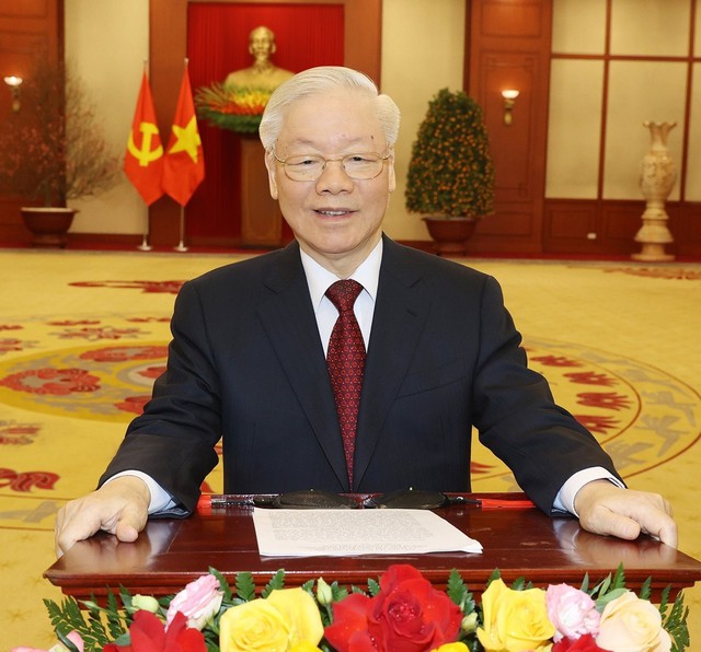 Lời chúc Tết Xuân Quý Mão 2023 của Tổng Bí thư Nguyễn Phú Trọng - Ảnh 1.