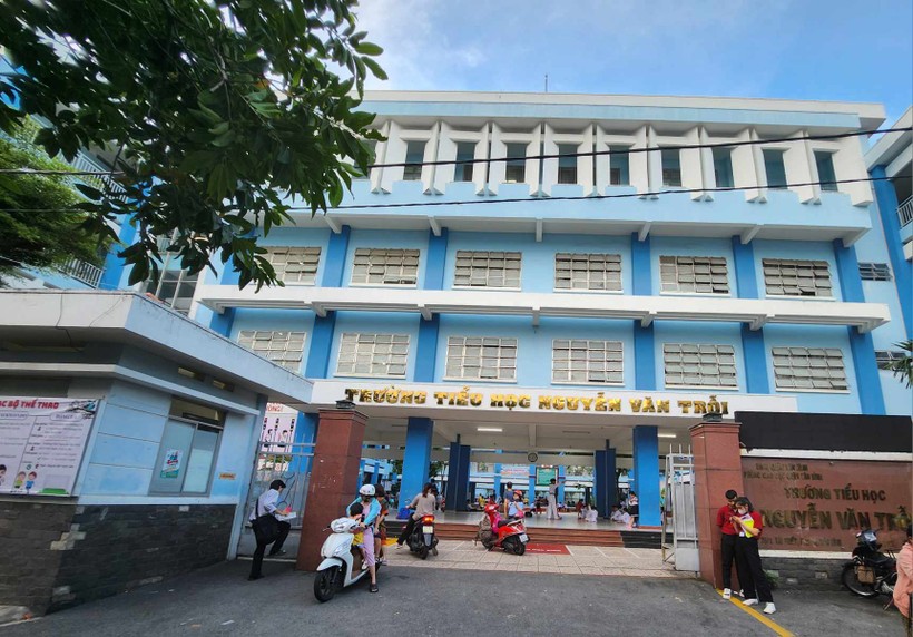 Trường Tiểu học Nguyễn Văn Trỗi - nơi xảy ra vụ việc giáo viên đánh học sinh gãy ngón tay. Ảnh: Quyên Nguyễn