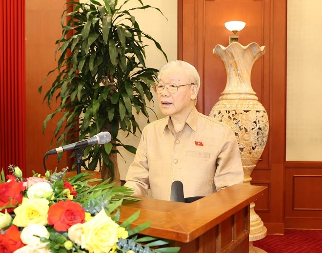 Tổng Bí thư Nguyễn Phú Trọng gặp mặt các điển hình tiêu biểu học tập và làm theo Bác Hồ - Ảnh 3.
