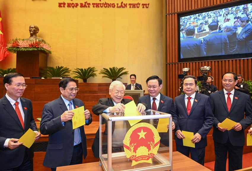 Chùm ảnh: Lễ tuyên thệ nhậm chức của Chủ tịch nước Võ Văn Thưởng - Ảnh 1.