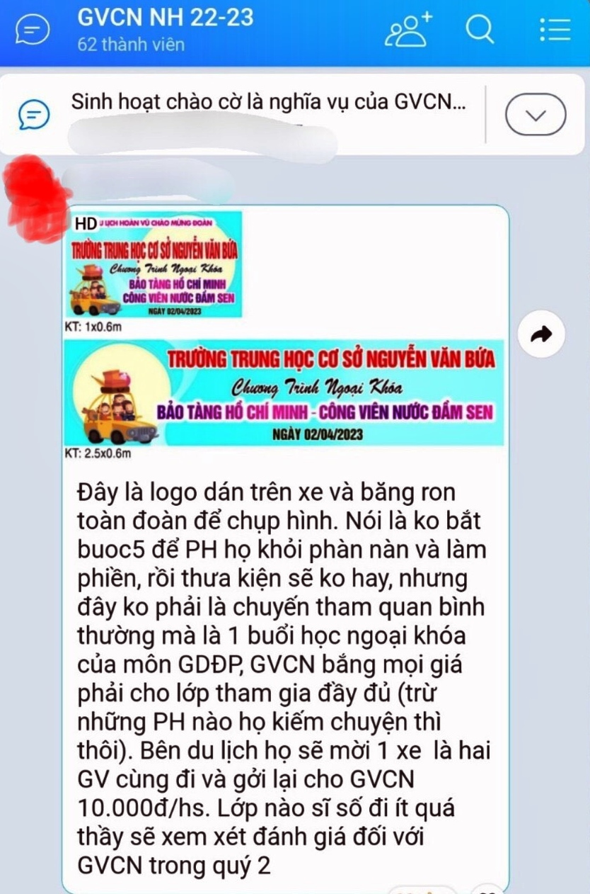 Ép học sinh đi du lịch trải nghiệm để lấy điểm ngoại khoá là trái quy định - Ảnh 1.