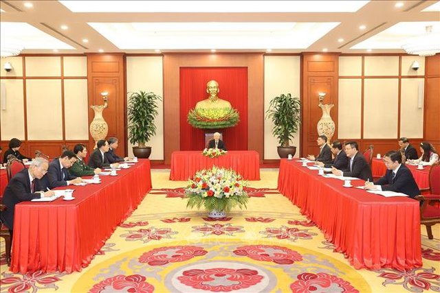 Tổng Bí thư Nguyễn Phú Trọng điện đàm cấp cao với Tổng thống Hoa Kỳ Joe Biden - Ảnh 3.