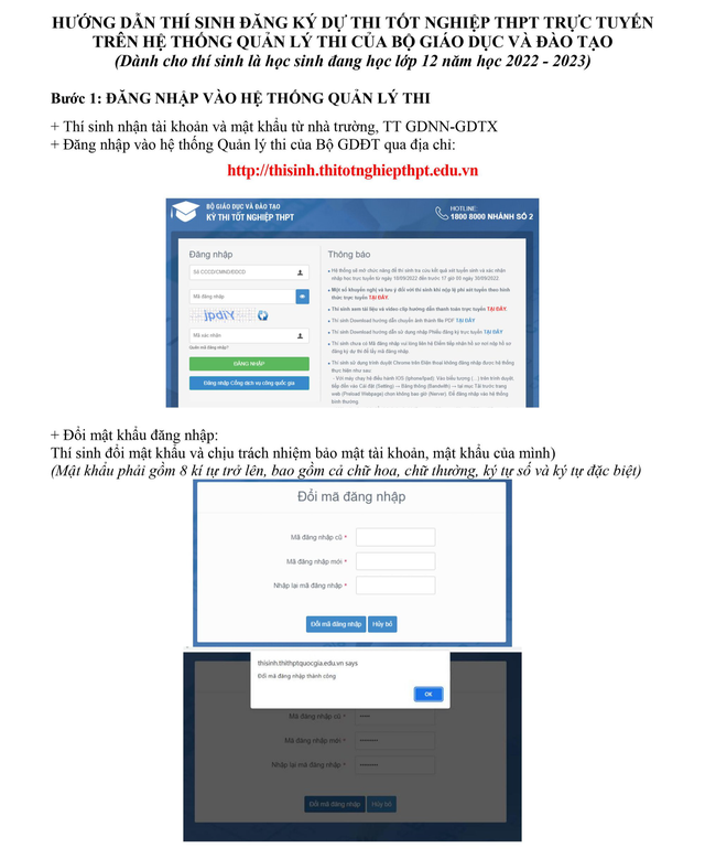 Hướng dẫn thí sinh thử đăng ký dự thi tốt nghiệp trung học phổ thông 2023 trực tuyến - Ảnh 2.