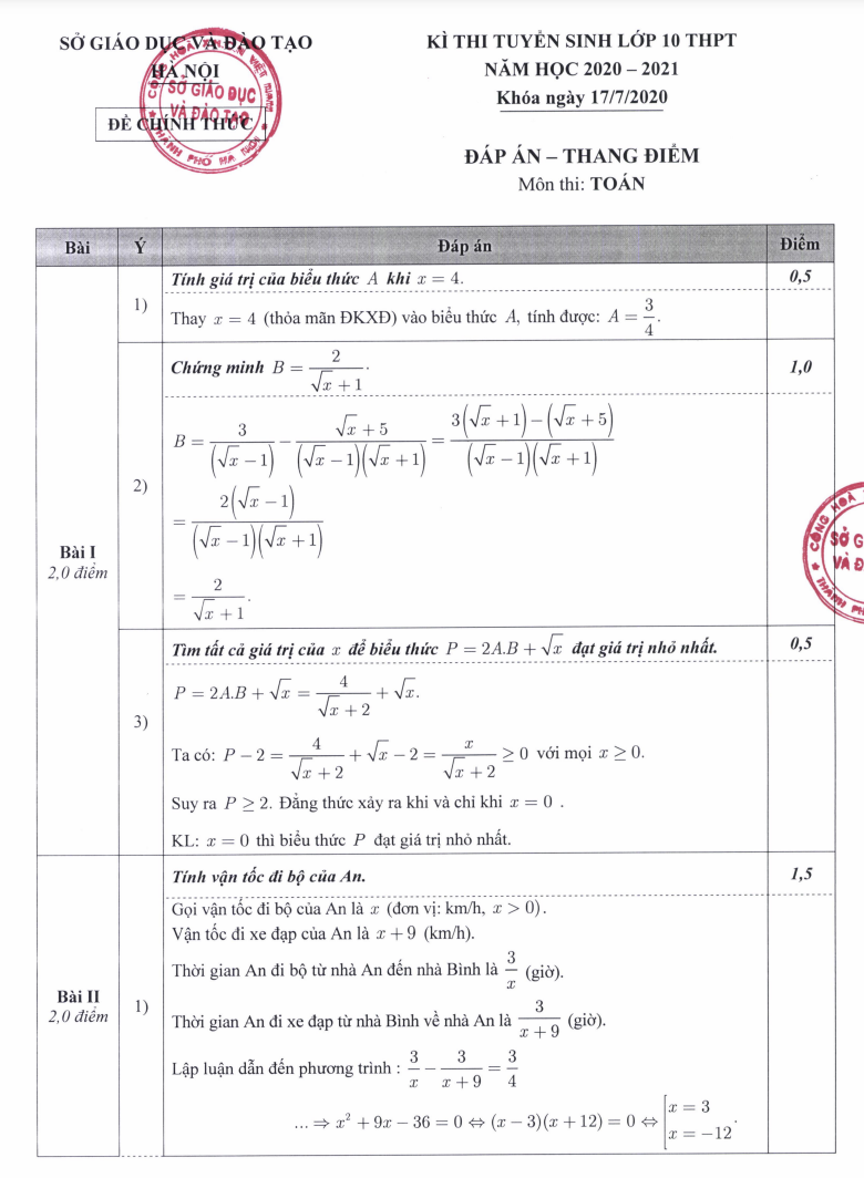 Đề thi vào lớp 10 môn Toán của Hà Nội 3 năm gần đây - Ảnh 9.