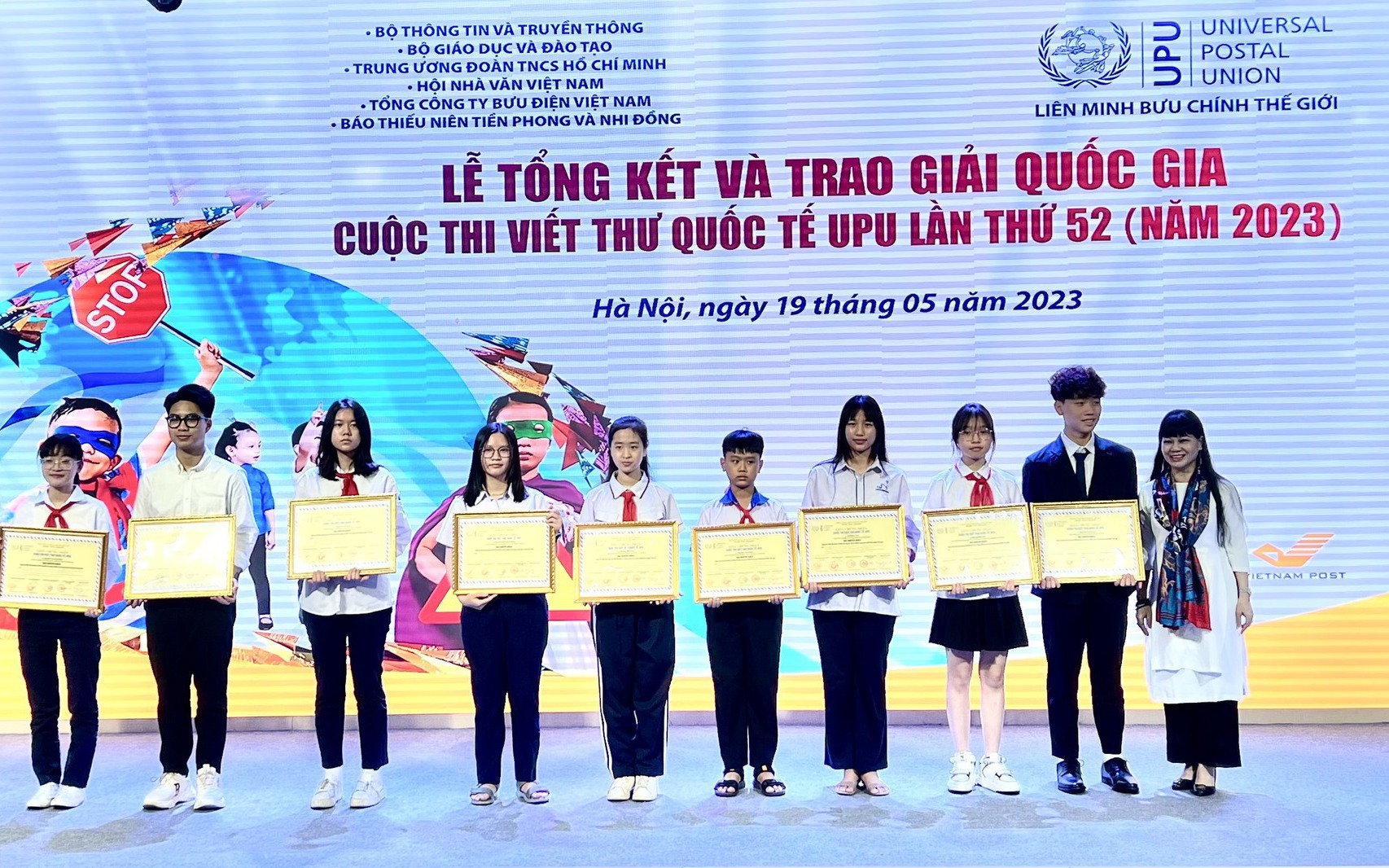 UPU 52: Lễ tổng kết và trao giải Quốc gia Cuộc thi Viết thư Quốc tế UPU lần thứ 52 (năm 2023)