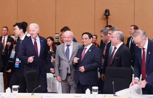 Ba thông điệp của Việt Nam về hòa bình, ổn định và phát triển tại Hội nghị thượng đỉnh G7 mở rộng - Ảnh 1.