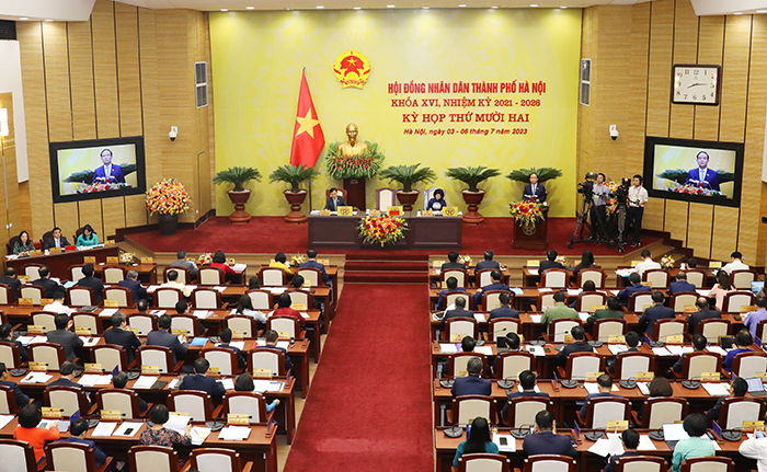 Khai mạc Kỳ họp thứ 12, Hội đồng Nhân dân thành phố Hà Nội khóa XVI - Ảnh 1.