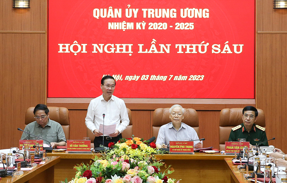 Bộ Chính trị chỉ định Chủ tịch nước Võ Văn Thưởng tham gia Quân ủy Trung ương - Ảnh 3.