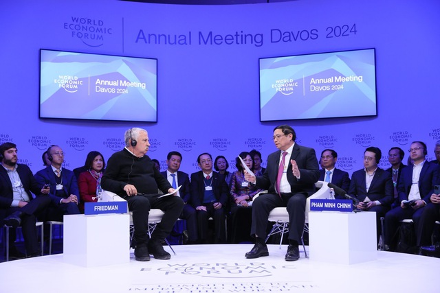Phiên đối thoại của Thủ tướng Phạm Minh Chính là một phiên điểm nhấn tại Hội nghị WEF Davos năm 2024- Ảnh 1.