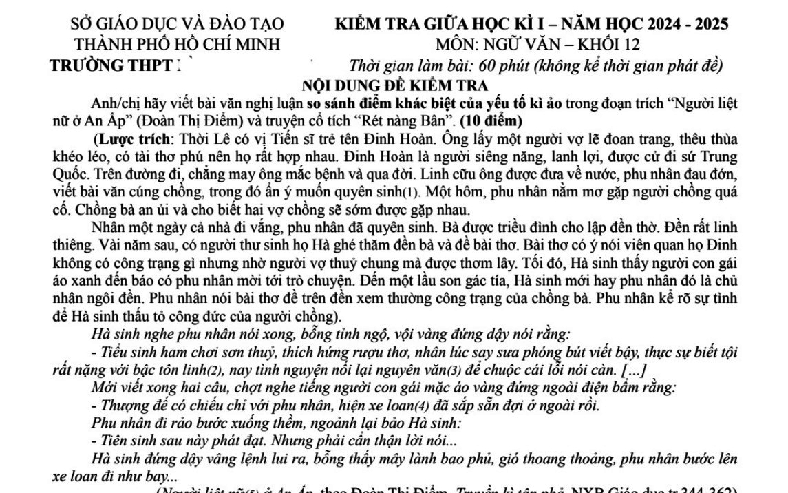 Đề kiểm tra Ngữ văn so sánh truyện ngắn - Ảnh 2.