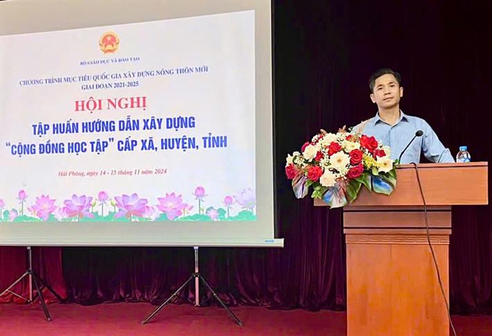 Tập huấn triển khai xây dựng "Cộng đồng học tập" cấp xã, huyện, tỉnh hiệu quả, chất lượng - Ảnh 1.