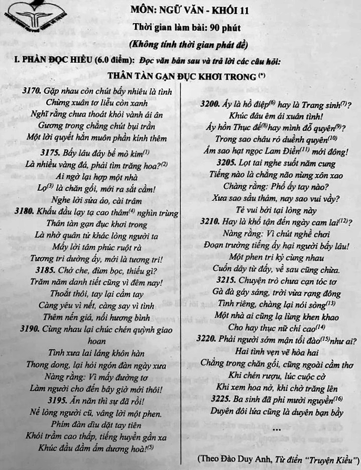 Đề kiểm tra Ngữ văn tràn 2 mặt giấy, chi chít chữ, gây "choáng" - Ảnh 1.