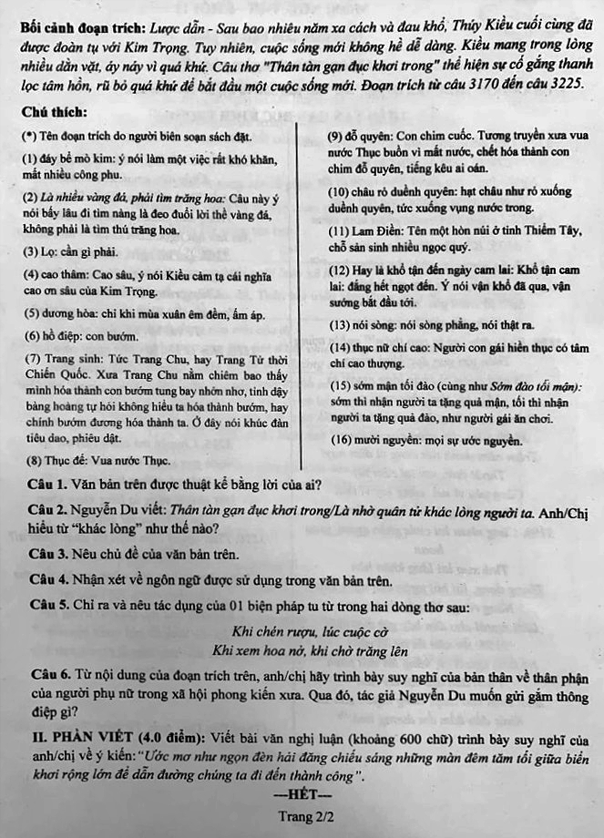 Đề kiểm tra Ngữ văn tràn 2 mặt giấy, chi chít chữ, gây "choáng" - Ảnh 2.