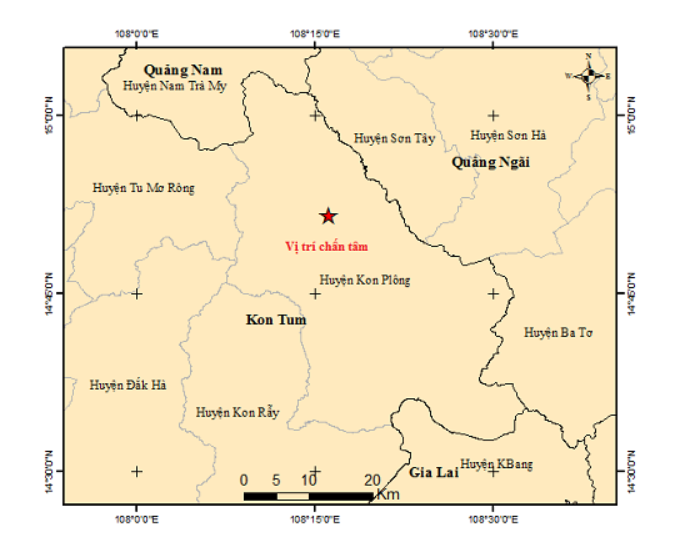 Xảy ra 6 trận động đất liên tiếp ở Kon Tum trong ngày 7/2, lớn nhất 4.0 độ- Ảnh 1.