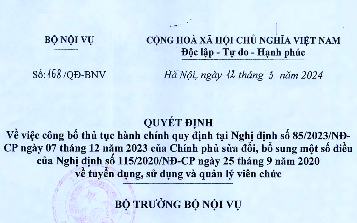 Bộ Nội vụ quy định tuyển dụng, sử dụng và quản lý viên chức