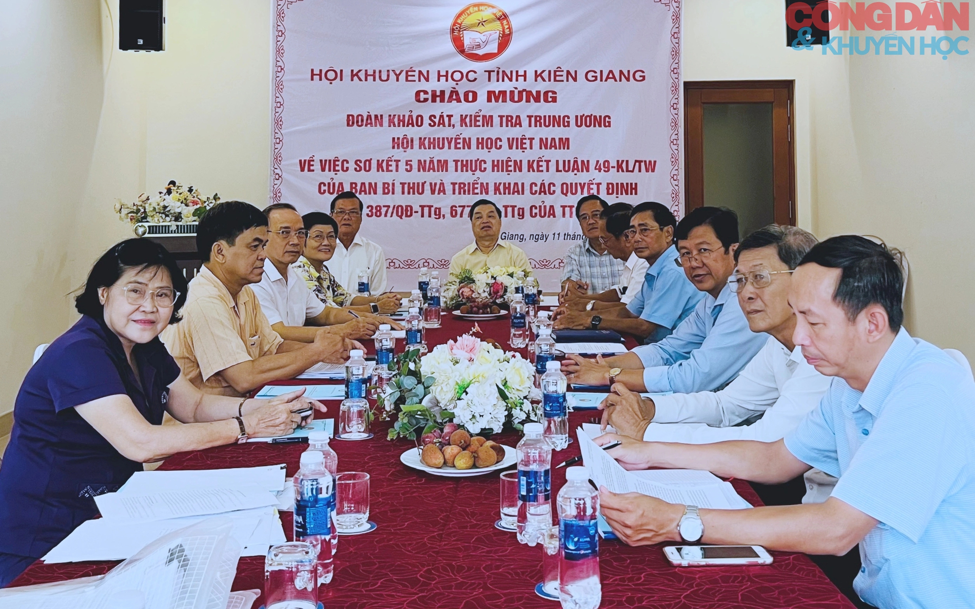 Đoàn Kiểm tra Trung ương Hội Khuyến học Việt Nam làm việc tại Kiên Giang- Ảnh 1.
