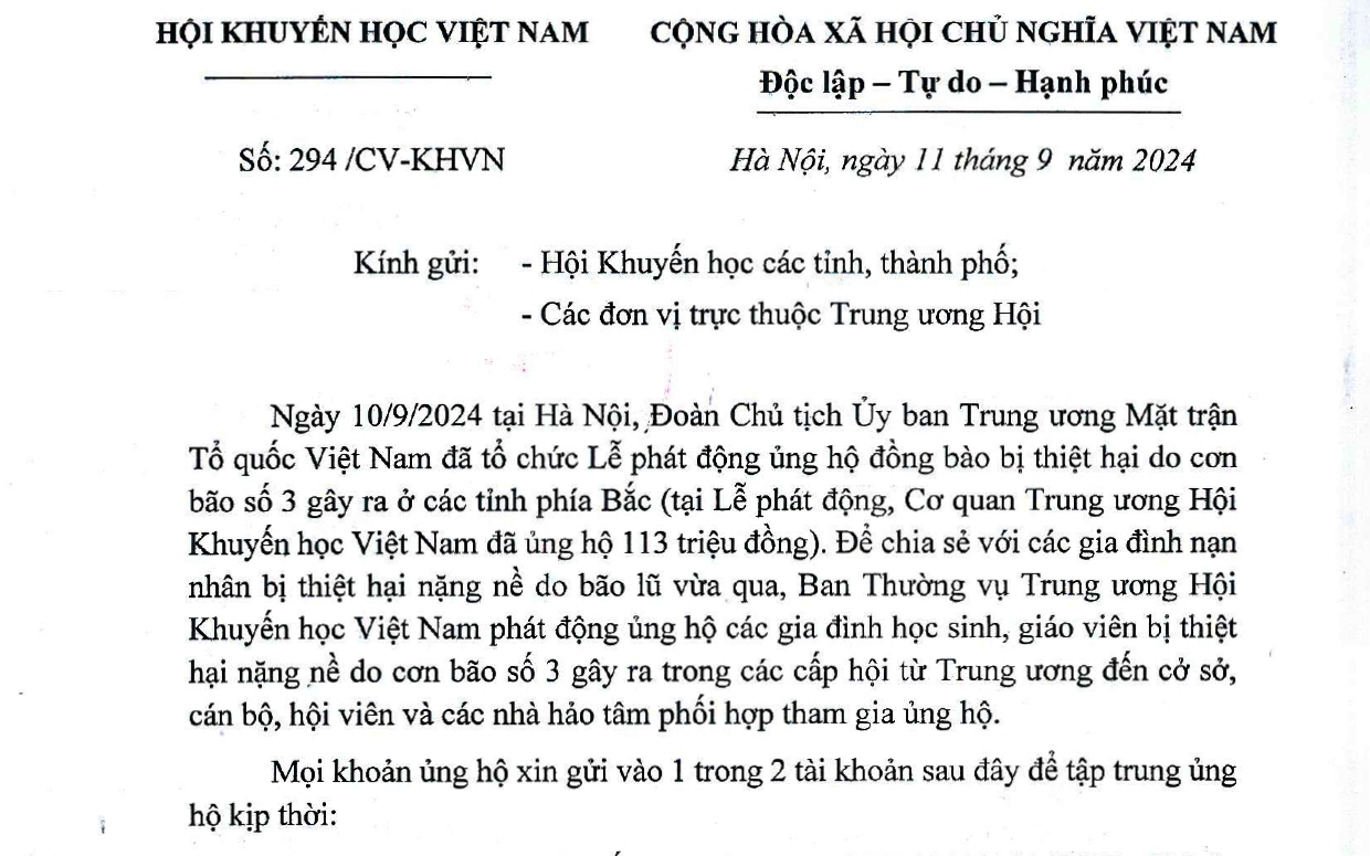 Tạp chí Công dân và Khuyến học kêu gọi ủng hộ đồng bào bị lũ lụt - Ảnh 2.