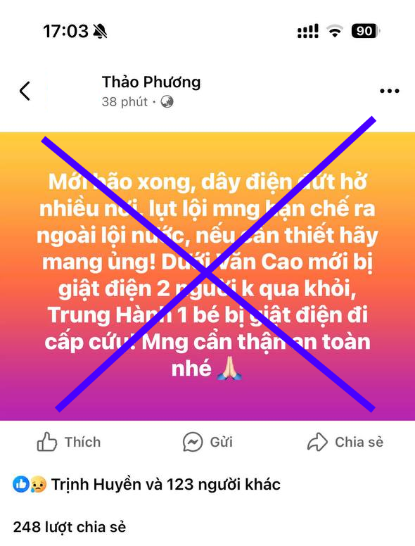 Hải Phòng: Xử phạt người đăng tải thông tin sai sự thật việc "điện giật làm 2 người không qua khỏi"  - Ảnh 1.