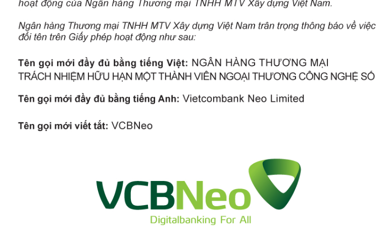 Tiếp tục đổi tên một ngân hàng sau chuyển giao bắt buộc - Ảnh 1.