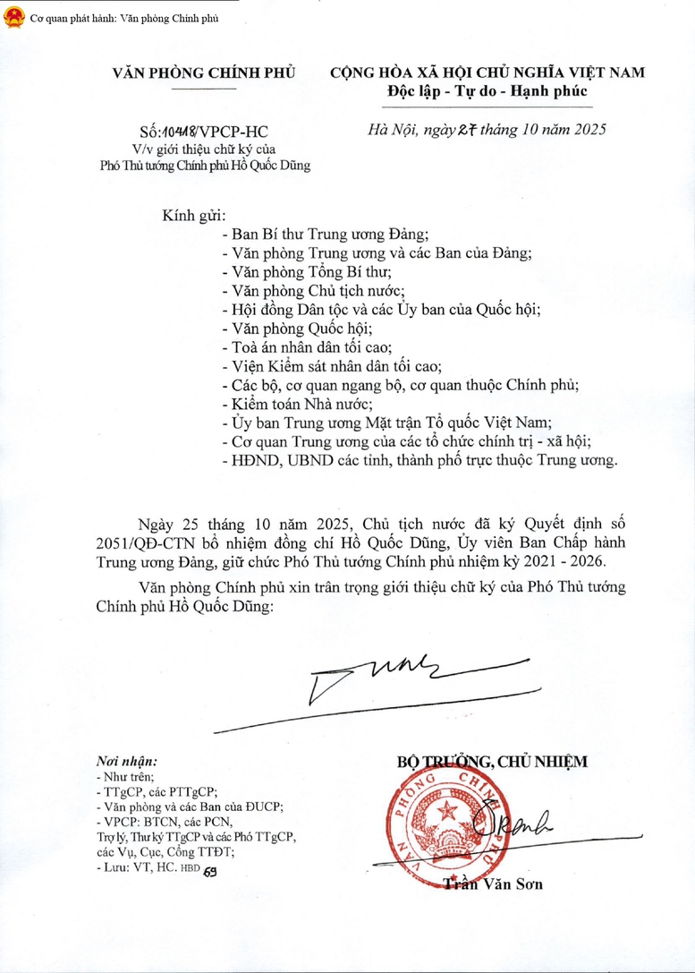 Giới thiệu chữ ký của 2 tân Phó Thủ tướng Chính phủ: Phạm Thị Thanh Trà và Hồ Quốc Dũng - Ảnh 3.