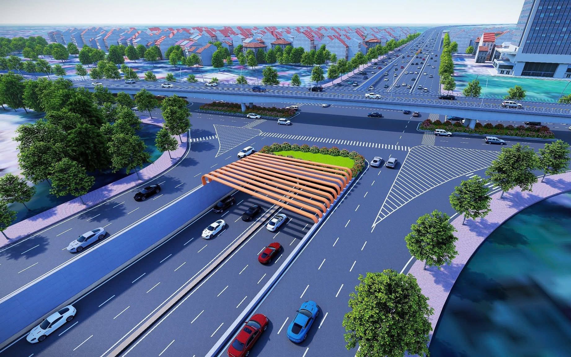 Cấm &ocirc;t&ocirc; quay đầu tại đoạn ng&atilde; ba ch&acirc;n cầu vượt Cổ Linh từ 25/1 - Ảnh 1.