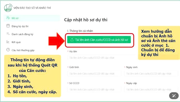Những lưu ý khi cập nhật hồ sơ dự thi trên Cổng đăng ký dự thi Đánh giá năng lực HSA năm 2026- Ảnh 2. Những lưu ý khi cập nhật hồ sơ dự thi trên Cổng đăng ký dự thi Đánh giá năng lực HSA năm 2026- Ảnh 2.