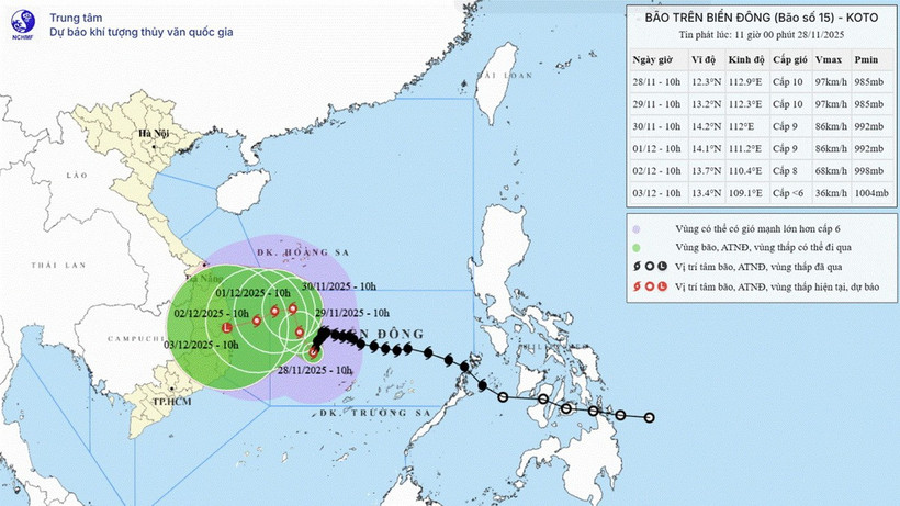 Bão số 15 giảm cấp và suy yếu dần- Ảnh 1.
