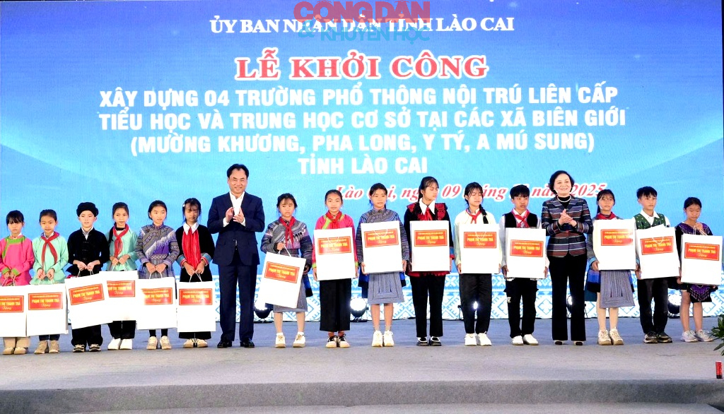Lào Cai: Khởi công xây dựng 4 trường phổ thông nội trú tại vùng biên giới - Ảnh 1.