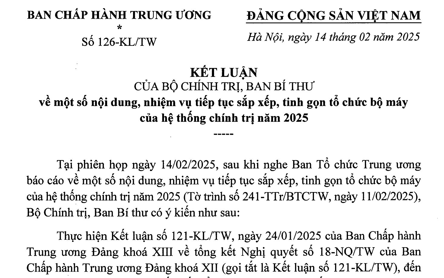 Những văn bản mới nhất về sáp nhập tỉnh, xã, bỏ cấp huyện - Ảnh 2.