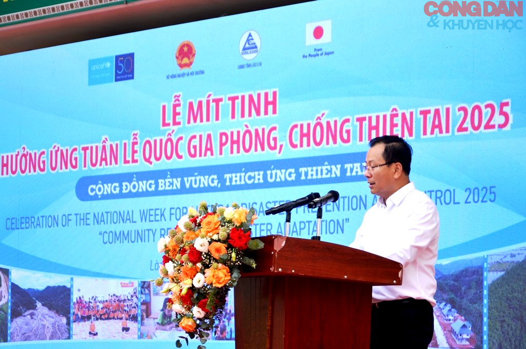 Mít tinh hưởng ứng Tuần lễ quốc gia phòng, chống thiên tai” - 2025 tại Lào Cai - Ảnh 3.