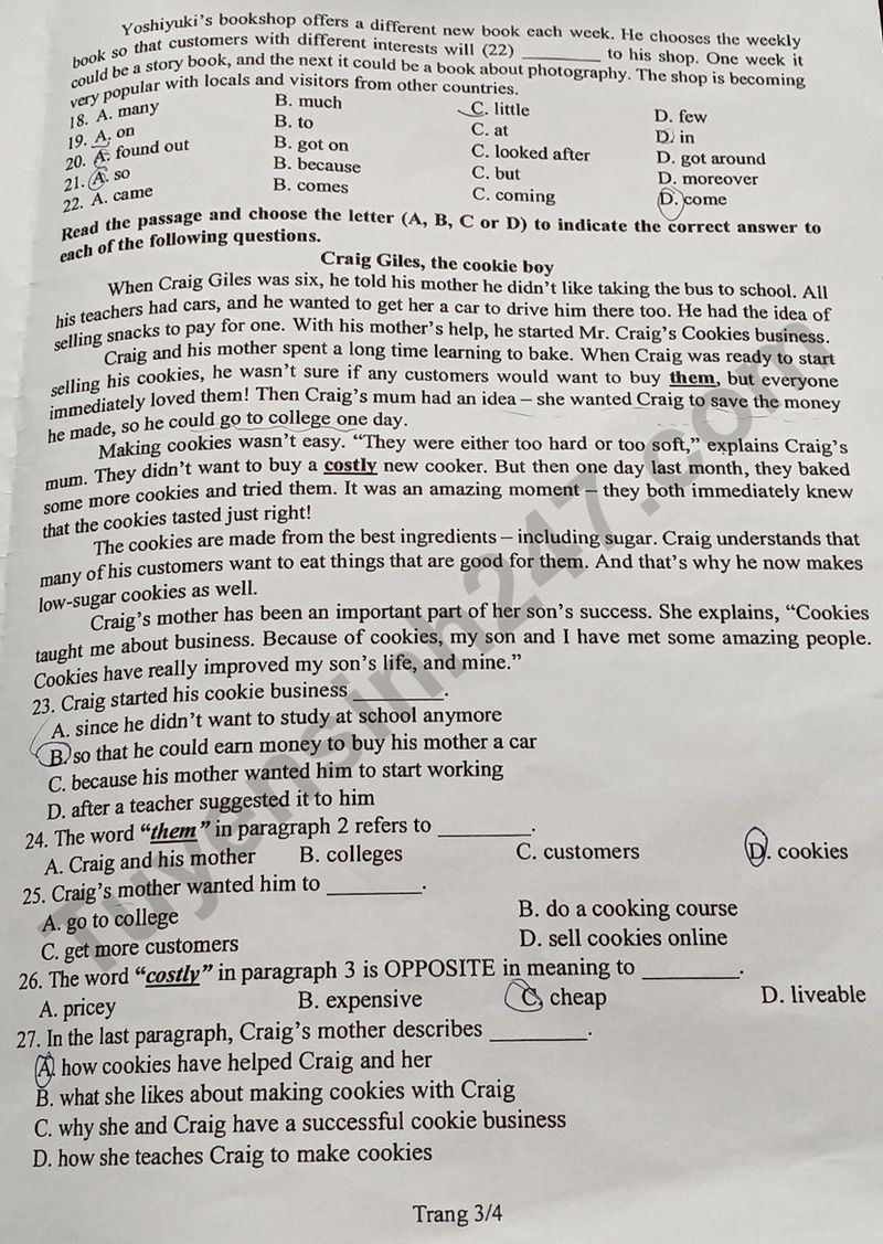 Gợi ý đáp án môn Tiếng Anh thi vào lớp 10 tại Đồng Nai - Ảnh 4.