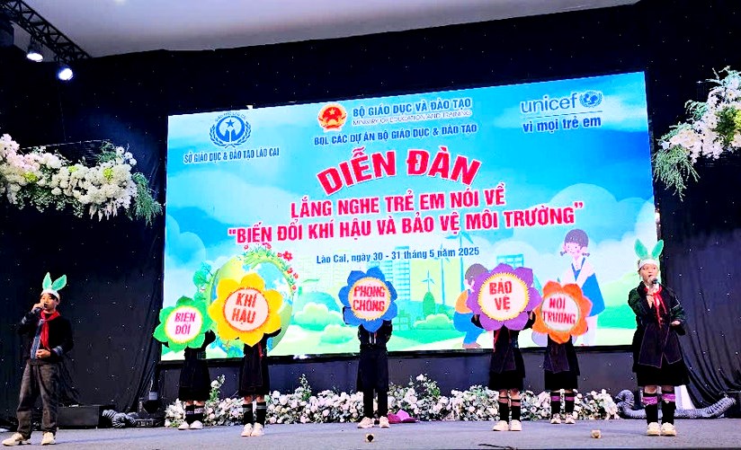 Lắng nghe trẻ em Lào Cai nói về biến đổi khí hậu, bảo vệ môi trường - Ảnh 1.