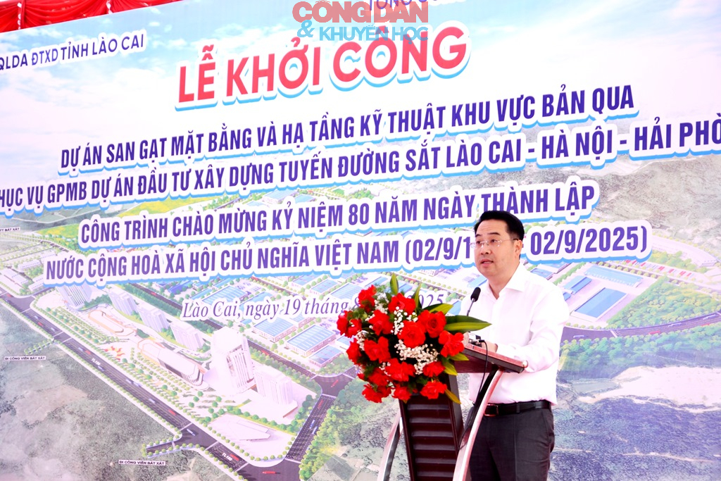 Khởi công dự án Bản Qua phục vụ xây dựng đường sắt tốc độ cao Lào Cai - Hà Nội – Hải Phòng - Ảnh 1.