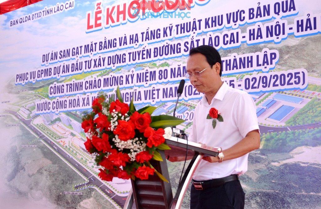 Khởi công dự án Bản Qua phục vụ xây dựng đường sắt tốc độ cao Lào Cai - Hà Nội – Hải Phòng - Ảnh 3.