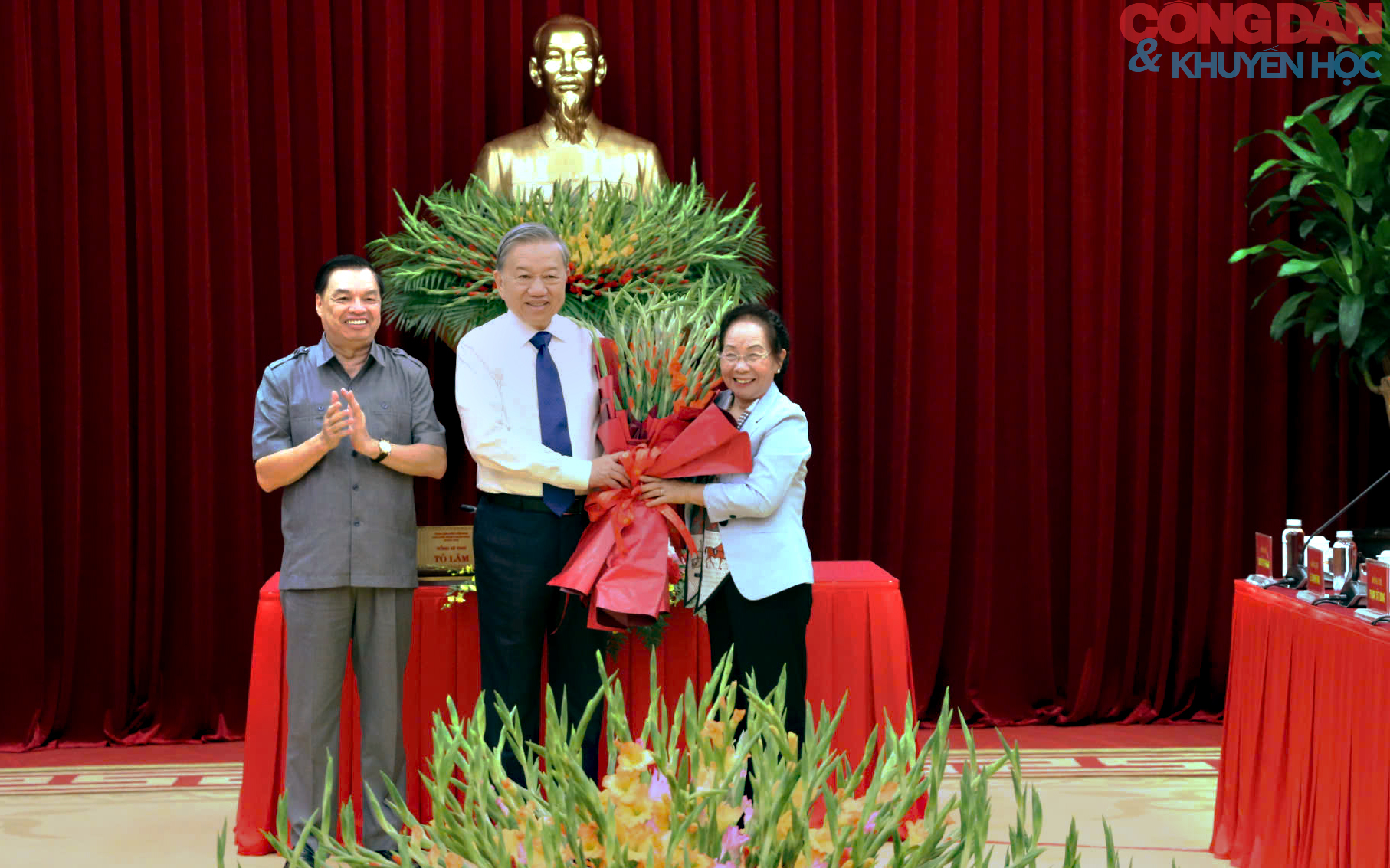 Tổng Bí thư Tô Lâm gặp mặt Ban Thường vụ Trung ương Hội Khuyến học Việt Nam - Ảnh 1.