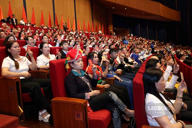 Khai mạc Đại hội đại biểu to&agrave;n quốc MTTQ Việt Nam lần thứ XI: Biểu tượng của sức mạnh đo&agrave;n kết trong kỷ nguy&ecirc;n mới - Ảnh 3.